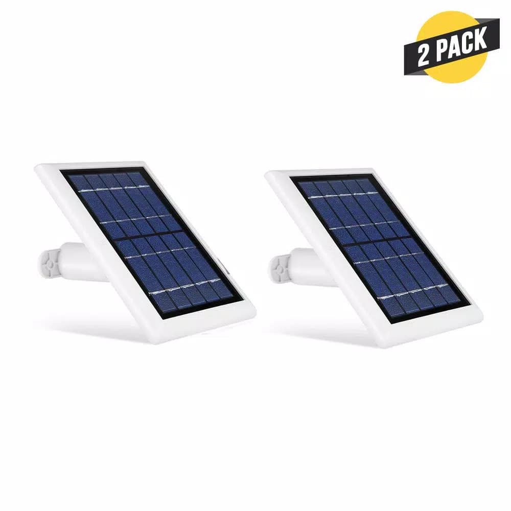 Wasserstein Solar Panel for Ring Spotlight Cam & Stick Up Cam Battery, 2-Pack, White