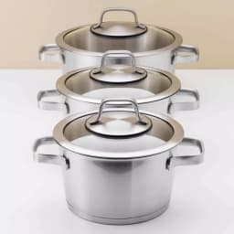 BergHOFF Essentials Manhattan 10-Piece Stainless Steel Cookware Set with Glass Lids, Induction Ready thumbnail 4