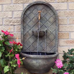 Sunnydaze Decor Messina Florentine Stone Electric Outdoor Wall Fountain thumbnail 6