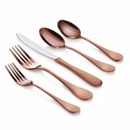 Artaste Rain 20-Piece 18/10 Stainless Steel Flatware Set, Antique Copper Finish, Service for 4 thumbnail 3