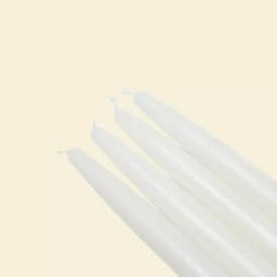 Zest Candle Biedermann and Sons 6 in. White Taper Candles, 12-Set thumbnail 1