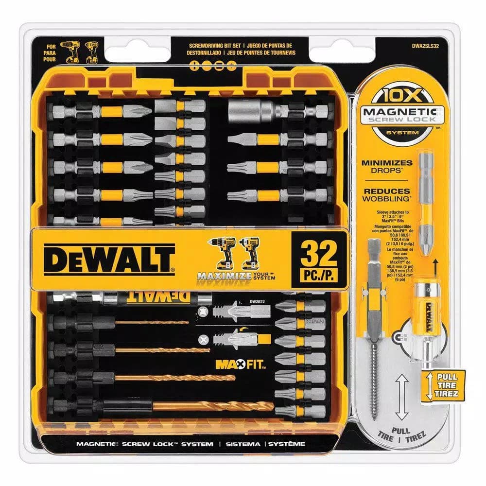 DEWALT MAXFIT 32-Piece Screwdriving Set with 10X Magnetic Screw Lock System