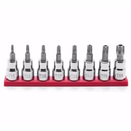 Husky 3/8 in. Drive Tamper Proof Torx Bit Socket Set, 8-Piece thumbnail 2