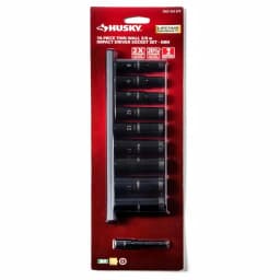 Husky 3/8 in. Drive Metric Thin Wall Deep Impact Socket Set, 10-Piece thumbnail 4