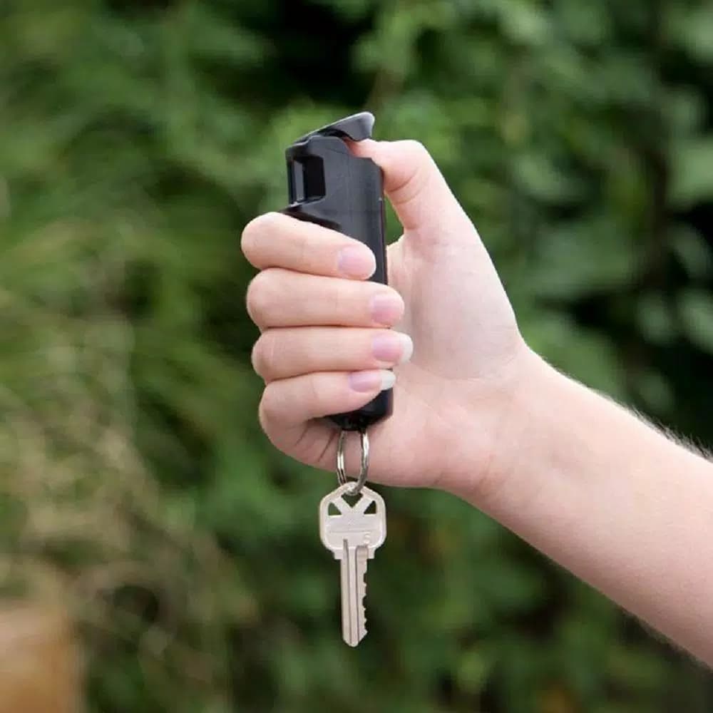 Sabre Pepper Spray with Twist Lock Safety - Light Gray