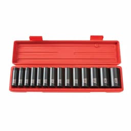 TEKTON 1/2 in. Drive Metric Deep Impact Socket Set, 11-32 mm, 14-Piece thumbnail 1