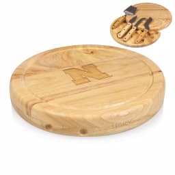 TOSCANA Nebraska Cornhuskers Circo Wood Cheese Board Set with 4 Stainless Steel Tools thumbnail 2