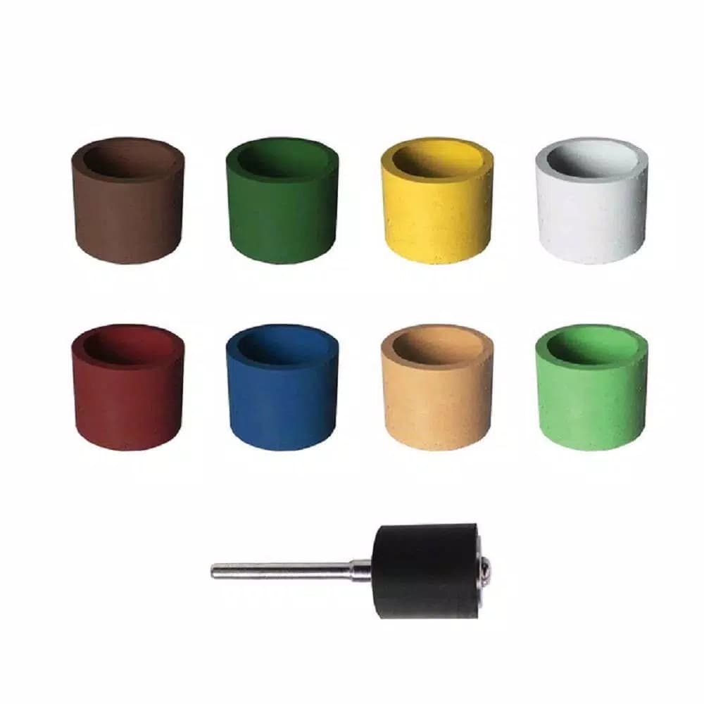 Dedeco Sunburst 9-Piece Polishing Pin Set, 1/2 in. x 1/2 in. Cylinder Thermoplastic Sanding Bands