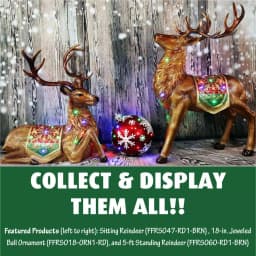Fraser Hill Farm 1.5 ft. 24-Light LED Jeweled Ball Ornament with Snowflake Design thumbnail 3