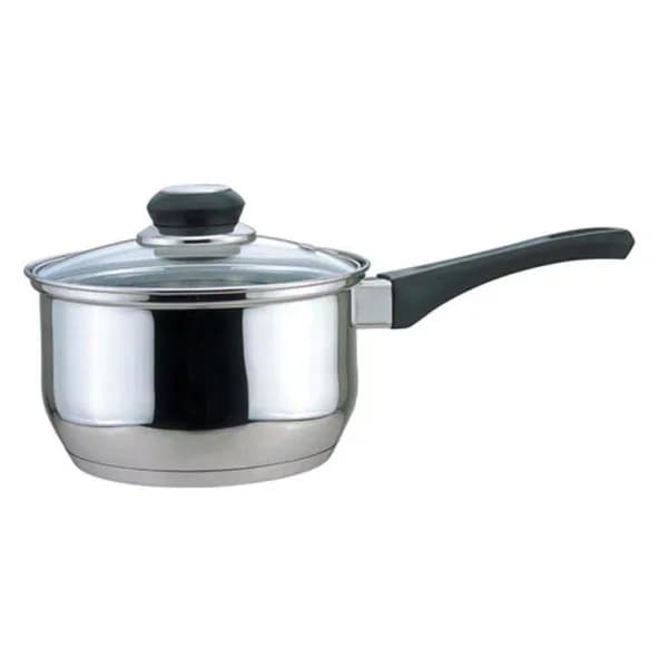 Culinary Edge Classic 1 Qt. Stainless Steel Saucepan with Tempered Glass Lid