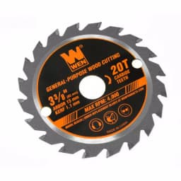 WEN 3-3/8 in. 20-Tooth Professional Woodworking Circular Saw Blade, 15 mm Arbor thumbnail 4