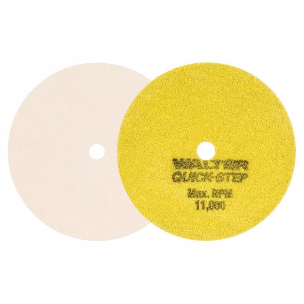 WALTER SURFACE TECHNOLOGIES Quick Step 4.5 in. Merino Cotton Polishing Felt Discs, High Density, 5-Pack