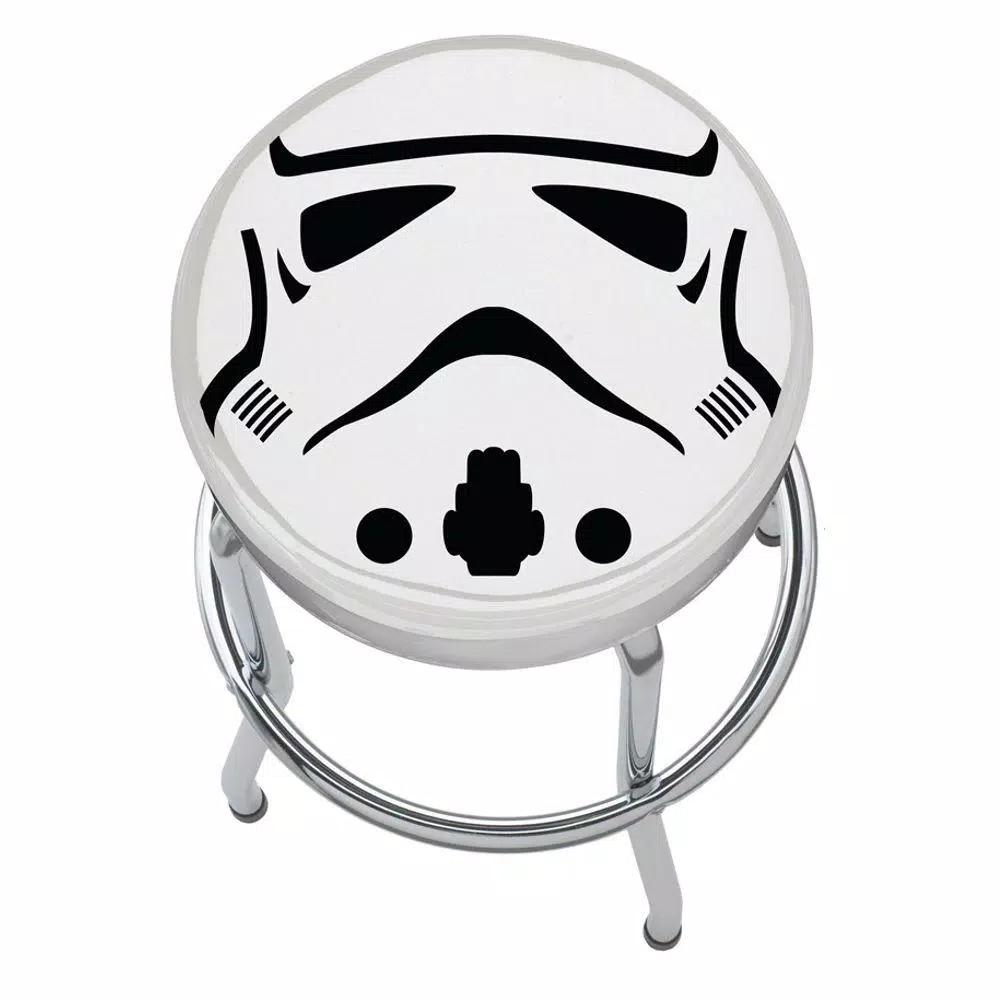 Plasticolor Star Wars Stormtrooper Officially Licensed Garage Stool with Chrome Steel Construction