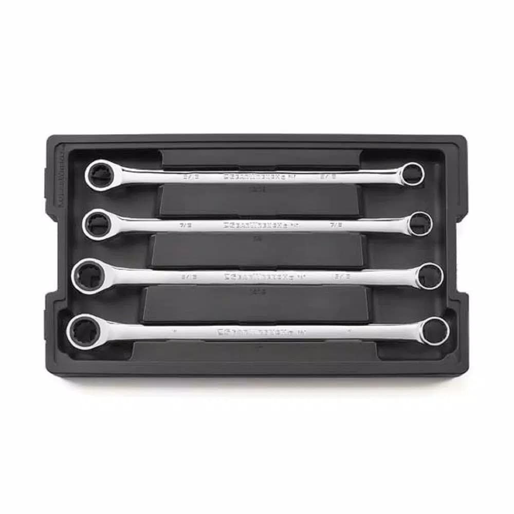 GearWrench XL GearBox Double Box Ratcheting Wrench Set, 4-Piece SAE