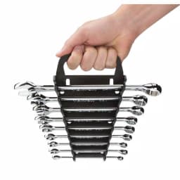 TEKTON 5 in. 9-Tool Store-and-Go Wrench Rack Keeper, Black thumbnail 7