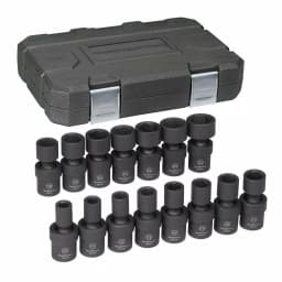 GearWrench 15-Piece 1/2 in. Drive Metric Impact Universal Socket Set thumbnail 1