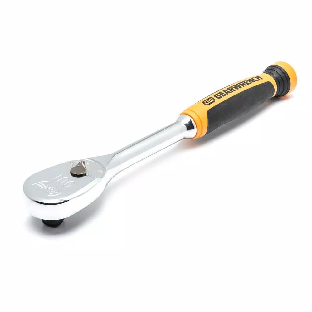 GearWrench 1/2 in. Drive 90-Tooth Dual Material Teardrop Ratchet, 11 in.