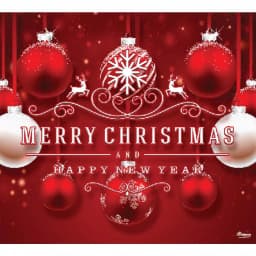 My Door Decor 7 ft. x 8 ft. Red Ornaments Christmas Garage Door Banner Mural thumbnail 1