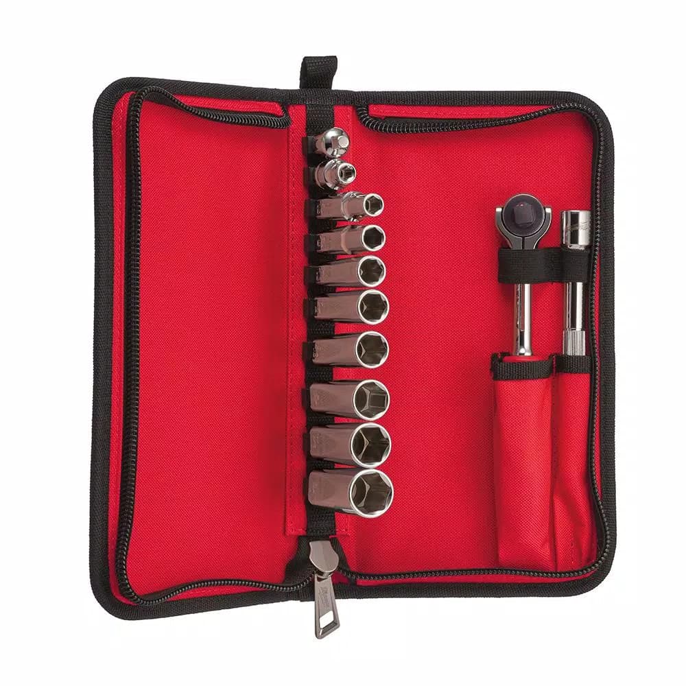 Milwaukee 12-Piece 3/8 in. Drive SAE Ratchet and Socket Set
