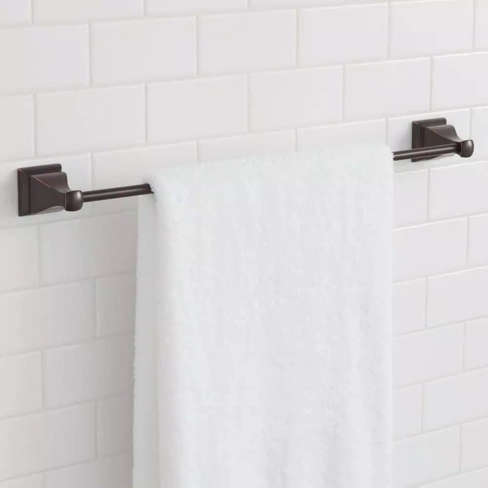 Glacier Bay Milner 24 in. Single Towel Bar in Bronze