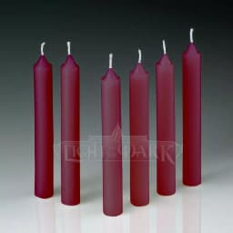 Light In The Dark Red Taper Candles, 4 in. x 1/2 in. Thick, Set of 60 thumbnail 2