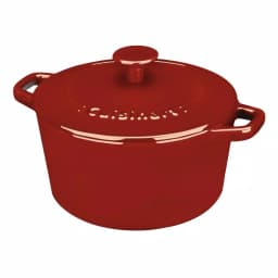 Cuisinart Chef's Classic 3 Qt. Oval Enameled Cast Iron Dutch Oven with Lid, Cardinal Red thumbnail 1
