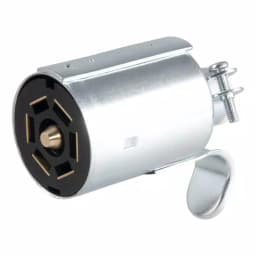 CURT 7-Way Round RV Blade Connector Plug, Trailer Side, Diecast Metal thumbnail 1