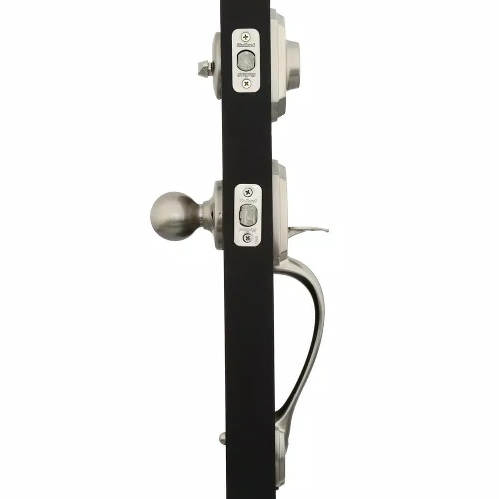 Kwikset Belleview Satin Nickel Single Cylinder Handleset with Polo Knob and SmartKey Security