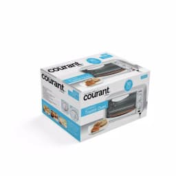Courant Compact 650W 2-Slice White Toaster Oven with Bake Tray and Toast Rack thumbnail 6
