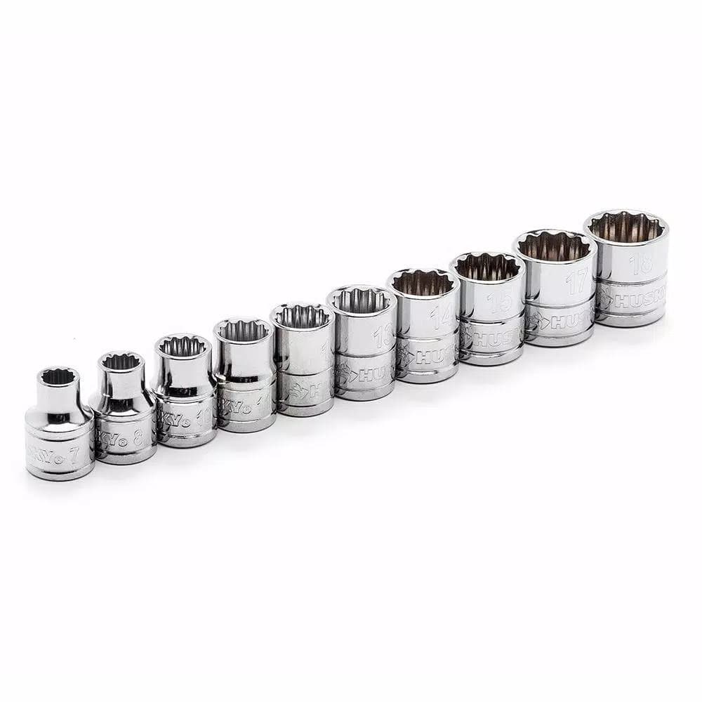Husky 21-Piece 3/8 in. Drive Lighted Ratchet and Socket Set