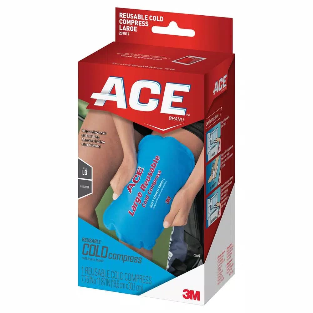 3M ACE Soft Touch Reusable Cold Compress, Large, Blue