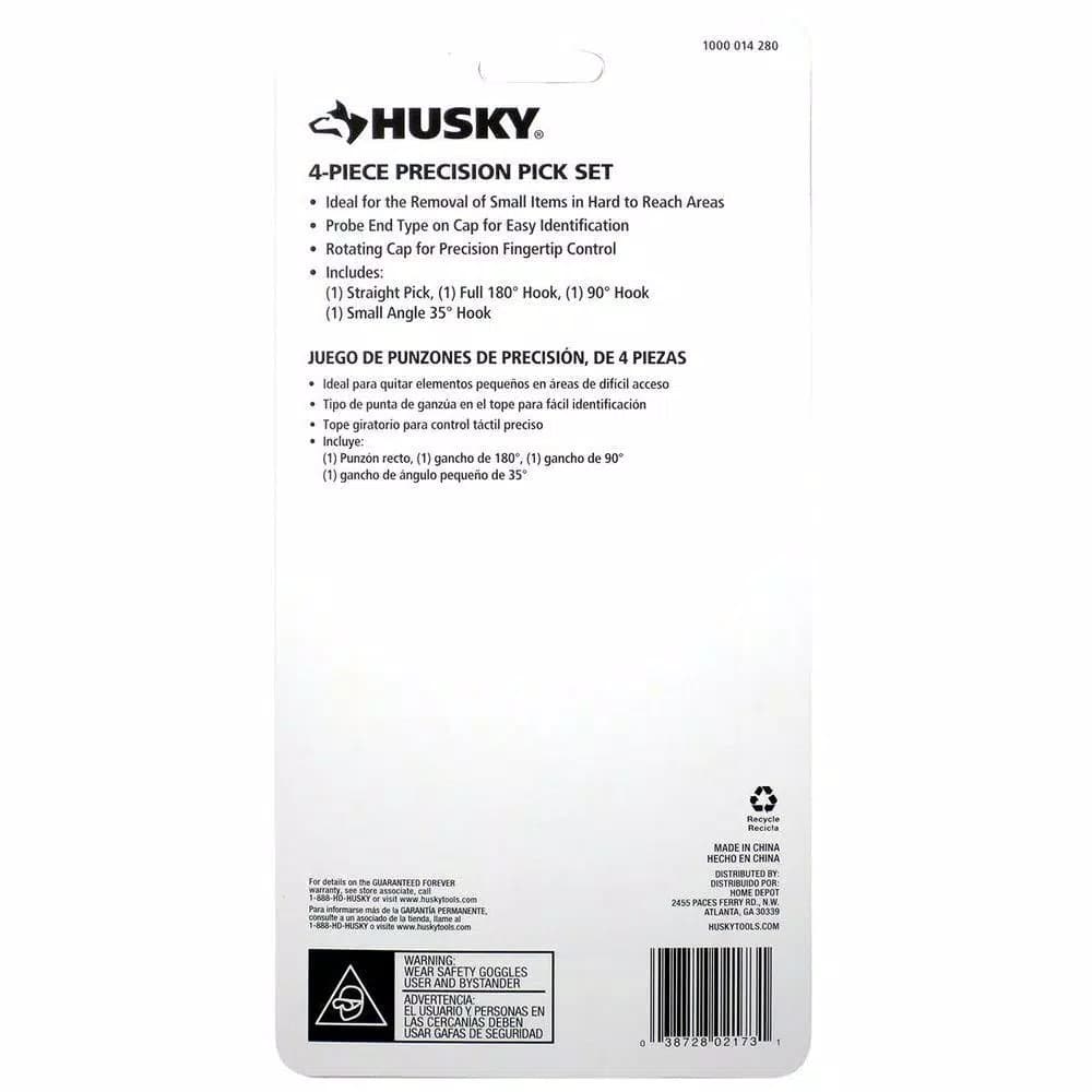 Husky 4-Piece Precision Pick and Probe Set, 6 in.