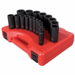 SUNEX TOOLS Sunex 2641 1/2 in. Drive Deep SAE Impact Socket Set, 19-Piece thumbnail 1