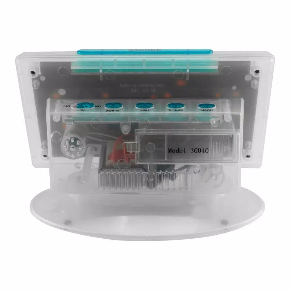 Equity by La Crosse Clear 1.8 in. Red LED Digital Alarm Table Clock with Battery Backup