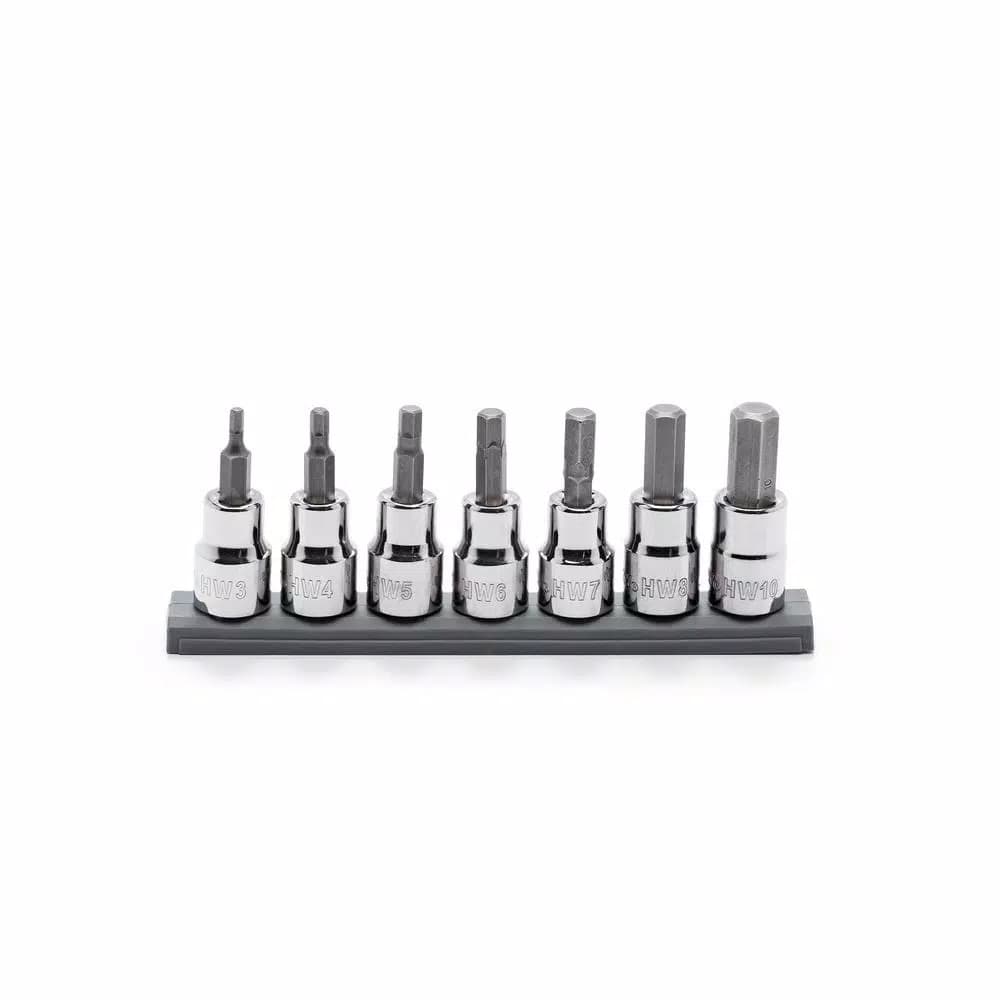 Husky 14-Piece 3/8 in. Drive Hex Bit Socket Set, SAE and Metric