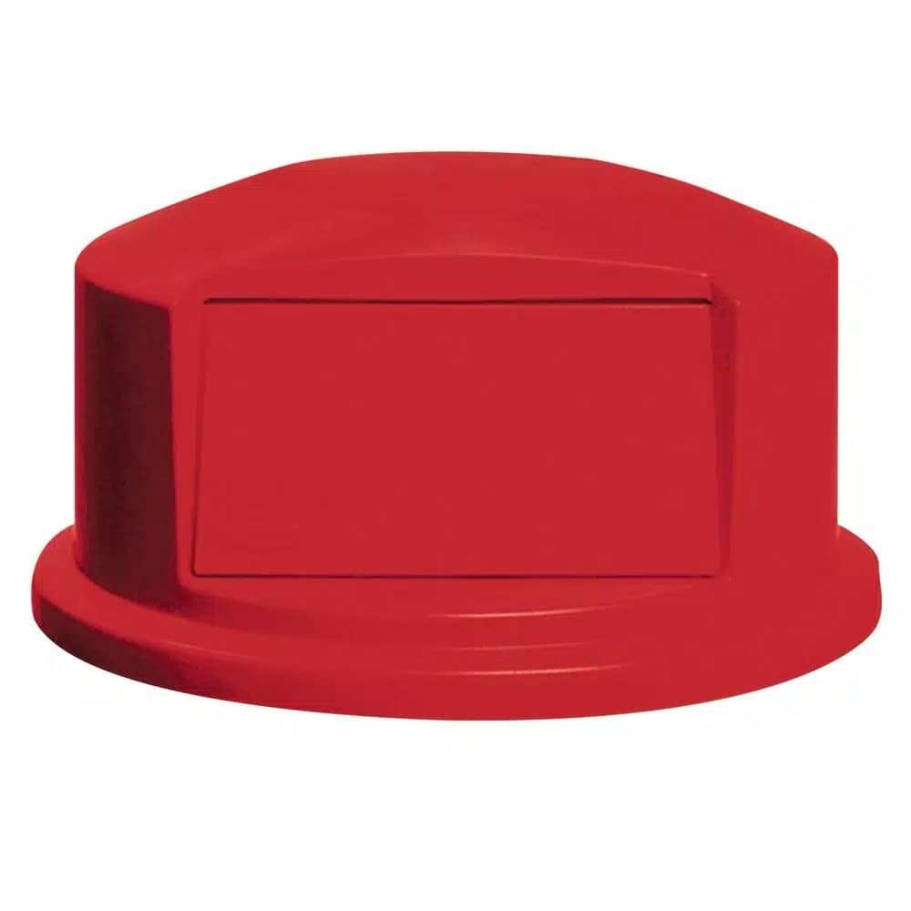 Rubbermaid Commercial Products Rubbermaid Commercial BRUTE 44 Gal. Red Round Trash Can Dome Lid with Push Door