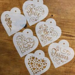 Designer Stencils Contemporary Hearts and Love Cookie Stencil Bundle - 6 Pattern Set thumbnail 2
