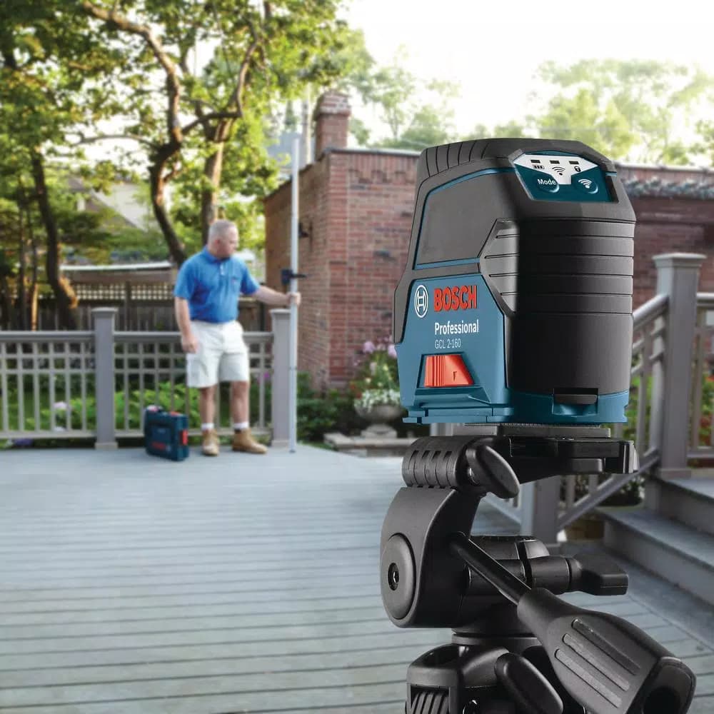 Bosch GCL 2-160 S Self-Leveling Cross-Line Laser Level & GLM165-40 165 ft. Laser Measure Combo Kit
