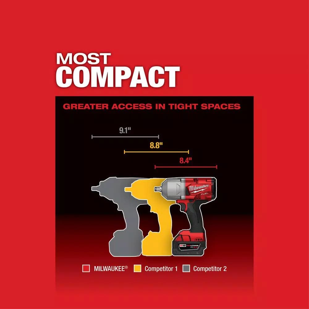 Milwaukee M18 FUEL 1/2 in. High Torque Impact Wrench Kit w/ 5.0 Ah Battery & Bag