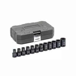 GearWrench 12-Piece 1/2 in. Drive Metric Standard Impact Socket Set (8-19 mm) thumbnail 1
