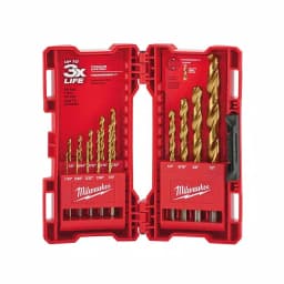 Milwaukee Thunderbolt Titanium Coated Twist Drill Bit Set, 14-Piece thumbnail 1