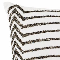 Safavieh Emilia Cream Striped 18 in. x 18 in. Cotton Throw Pillow with Down Alternative Fill thumbnail 6