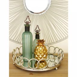 LITTON LANE Modern Reflections Silver Round Mirror Ring Trays, Set of 2 thumbnail 1