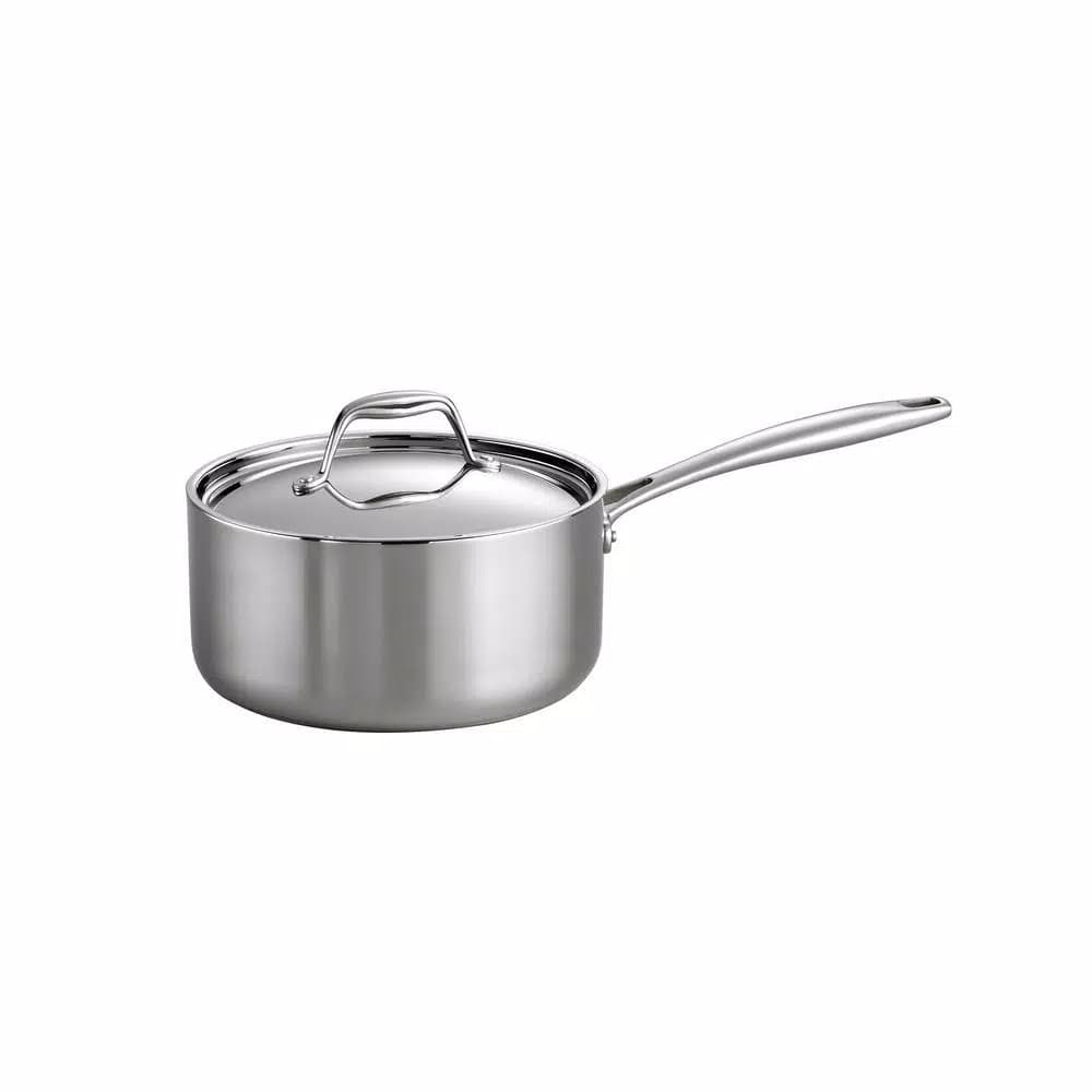 Tramontina Gourmet Tri-Ply Clad 3 Qt. Stainless Steel Sauce Pan with Lid