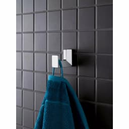 GROHE Selection Cube Wall-Mount Robe Hook in StarLight Chrome thumbnail 2