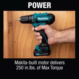 Makita 12V MAX CXT Lithium-Ion Cordless 3/8 in. Driver Drill Kit, 2.0 Ah thumbnail 9