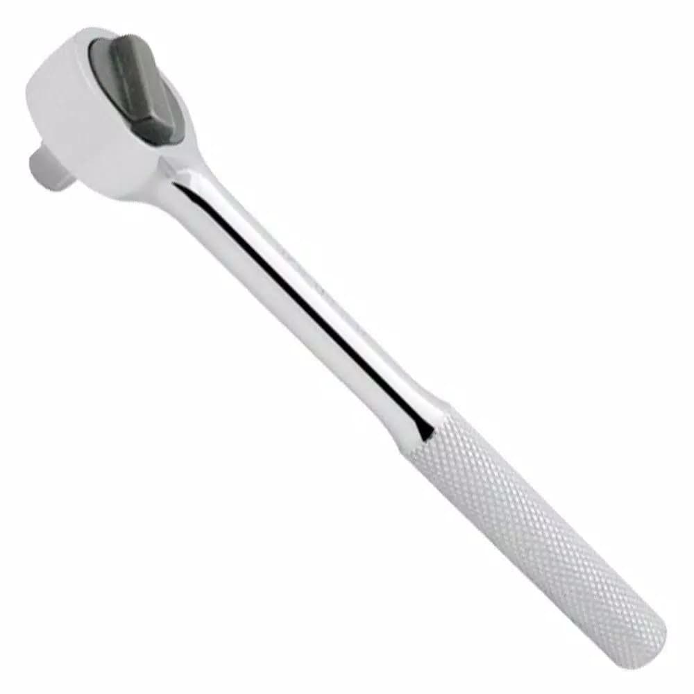URREA 3/8 in. Drive Round Head Reversible Chrome Ratchet, 45-Tooth