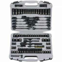 Stanley 99-Piece 1/4 in. & 3/8 in. Drive Black Chrome Laser Etched SAE & Metric Socket Set thumbnail 6
