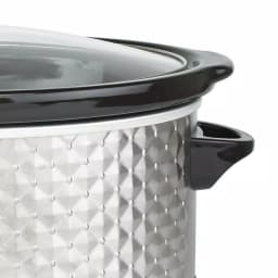 Brentwood Appliances 7 Qt. Stainless Steel Slow Cooker with Tempered Glass Lid thumbnail 4