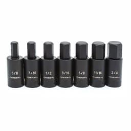 Husky 1/2 in. Drive SAE Hex Bit Impact Socket Set, 7-Piece thumbnail 2